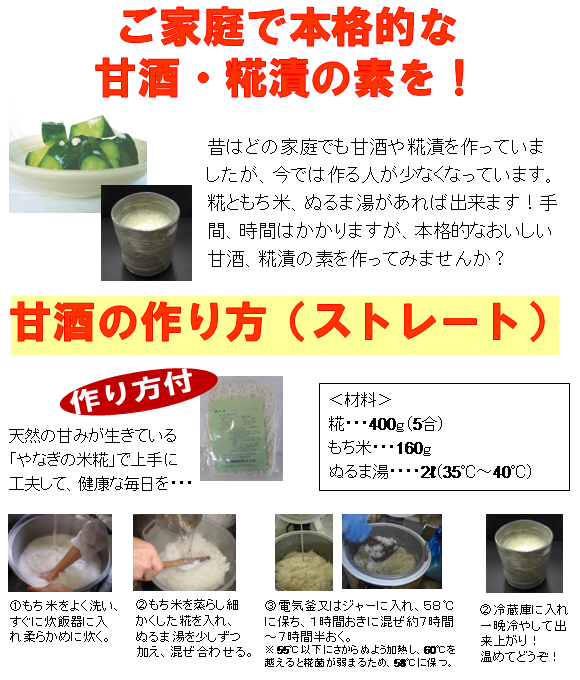 糀　説明　甘酒の作り方